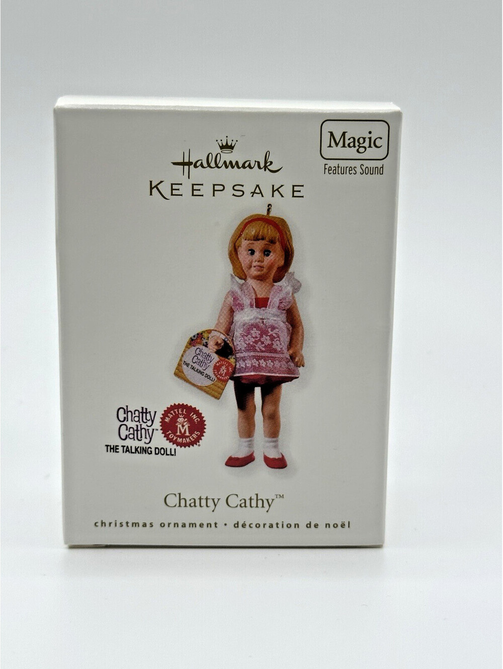 2010 Hallmark Keepsake Chatty Cathy Magic Ornament NIB Magic Features Sound